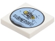 Part No: 3068pb2636  Name: Tile 2 x 2 with 'SUBMERGED' and Black and Yellow Submarine in Bright Light Blue Circle Pattern