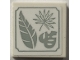 Part No: 3068pb2668  Name: Tile 2 x 2 with Light Bluish Gray Leaves on Plants Plaque Pattern (Sticker) - Set 41757