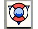 Lot ID: 220429696  Part No: 3068px143  Name: Tile 2 x 2 with Coast Guard Logo Over Triangle Pattern