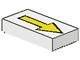 Lot ID: 406430972  Part No: 3069p06  Name: Tile 1 x 2 with Yellow Arrow Long with Black Outline Pattern