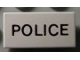 Part No: 3069pb0001  Name: Tile 1 x 2 with 'POLICE' Pattern