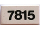 Part No: 3069pb0013  Name: Tile 1 x 2 with '7815' Pattern