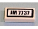 Part No: 3069pb0106  Name: Tile 1 x 2 with 'JM 7737' Pattern (Sticker) - Set 7737