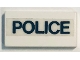 Part No: 3069pb0114  Name: Tile 1 x 2 with 'POLICE' Pattern (Sticker) - Set 6384