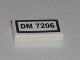 Lot ID: 353906839  Part No: 3069pb0115  Name: Tile 1 x 2 with 'DM 7206' Pattern (Sticker) - Set 7206
