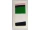 Part No: 3069pb0131L  Name: Tile 1 x 2 with Red, Black and Green Pattern Model Left Side (Sticker) - Set 8898
