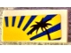 Part No: 3069pb0136  Name: Tile 1 x 2 with Sunrise and Palm Tree Pattern (Sticker) - Set 8404