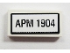 Part No: 3069pb0159  Name: Tile 1 x 2 with 'APM 1904' Pattern (Sticker) - Set 10219