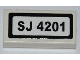 Part No: 3069pb0240  Name: Tile 1 x 2 with 'SJ 4201' Pattern (Sticker) - Set 4201