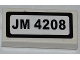 Lot ID: 162580463  Part No: 3069pb0244  Name: Tile 1 x 2 with 'JM 4208' Pattern (Sticker) - Set 4208