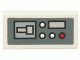 Lot ID: 195944505  Part No: 3069pb0246L  Name: Tile 1 x 2 with Control Panel with Red and White Buttons on Dark Bluish Gray Background Pattern Model Left Side (Sticker) - Set 7661