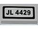 Part No: 3069pb0250  Name: Tile 1 x 2 with 'JL 4429' Pattern (Sticker) - Set 4429
