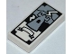 Part No: 3069pb0257  Name: Tile 1 x 2 with Tarot Tower Card Pattern