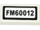 Part No: 3069pb0283  Name: Tile 1 x 2 with 'FM60012' Pattern (Sticker) - Set 60012