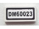 Part No: 3069pb0284  Name: Tile 1 x 2 with 'DM60023' Pattern (Sticker) - Set 60023