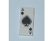 Part No: 3069pb0337  Name: Tile 1 x 2 with Playing Card Ace of Spades Pattern