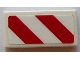 Lot ID: 193712210  Part No: 3069pb0363R  Name: Tile 1 x 2 with Red and White Danger Stripes (Two Red Stripes) Pattern Model Right Side (Sticker) - Set 60073