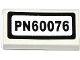Part No: 3069pb0367  Name: Tile 1 x 2 with 'PN60076' Pattern (Sticker) - Set 60076