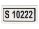 Part No: 3069pb0383  Name: Tile 1 x 2 with 'S 10222' Pattern (Sticker) - Set 10222