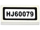 Lot ID: 174637610  Part No: 3069pb0448  Name: Tile 1 x 2 with 'HJ60079' Pattern (Sticker) - Set 60079