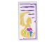 Part No: 3069pb0508  Name: Tile 1 x 2 with Dark Purple Markings and Gold Dragon Holding 5 Colored Eggs Pattern