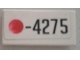 Lot ID: 184388899  Part No: 3069pb0601  Name: Tile 1 x 2 with Red Dot and '-4275' Pattern (Sticker) - Set 8681