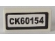 Part No: 3069pb0678  Name: Tile 1 x 2 with 'CK60154' Pattern (Sticker) - Set 60154