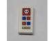 Part No: 3069pb0804  Name: Tile 1 x 2 with Skull Computer Red, Blue, and Yellow Control Buttons Pattern (Sticker) - Set 10192