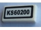 Part No: 3069pb0870  Name: Tile 1 x 2 with 'KS60200' Pattern (Sticker) - Set 60200