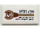 Part No: 3069pb0915  Name: Tile 1 x 2 with Gold and Reddish Brown Elves Water Staff and Runes Pattern (Sticker) -Set 41196