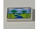 Lot ID: 331148110  Part No: 3069pb0958  Name: Tile 1 x 2 with Viewfinder Screen Image of Safari Park with 2 Trees and River Pattern