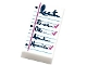 Part No: 3069pb0989  Name: Tile 1 x 2 with Notepad with Dark Blue List and Dark Pink Check Marks Pattern