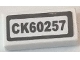 Part No: 3069pb1059  Name: Tile 1 x 2 with 'CK60257' Pattern (Sticker) - Set 60257