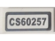 Part No: 3069pb1060  Name: Tile 1 x 2 with 'CS60257' Pattern (Sticker) - Set 60257
