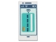 Part No: 3069pb1062  Name: Tile 1 x 2 with Cell Phone / Smartphone with Dark Turquoise Debit / Credit Card and Dark Blue Signal Strength on Light Aqua Screen Pattern