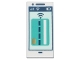 Lot ID: 389063106  Part No: 3069pb1062  Name: Tile 1 x 2 with Cell Phone / Smartphone with Dark Turquoise Debit / Credit Card and Dark Blue Signal Strength on Light Aqua Screen Pattern