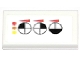 Part No: 3069pb1125  Name: Tile 1 x 2 with Black Oven and Stove Buttons and Yellow, Orange and Red Lights Pattern (Sticker) - Set 7586