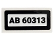 Lego part: Tile 1 x 2 with 'AB 60313' Pattern (Sticker) - Set 60313