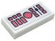 Part No: 3069pb1333  Name: Tile 1 x 2 with Coral Buttons and Slider Pattern (Sticker) - Set 41713