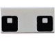 Lego part: Tile 1 x 2 with 2 Small Squares on Black Large Squares with Rounded Corners Pattern (Minecraft Chicken Eyes)