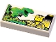 Part No: 3069px16  Name: Tile 1 x 2 with Minifigure and Dinosaur Pattern