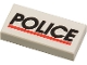 Part No: 3069px29  Name: Tile 1 x 2 with 'POLICE' Red Line Pattern