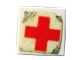 Part No: 3070apb01  Name: Tile 1 x 1 without Groove with Red Cross Pattern (Sticker) - Sets 363-1 / 460-1 / 555-1 / 653-1