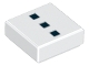 Part No: 3070pb085  Name: Tile 1 x 1 with 3 Black Squares Pattern