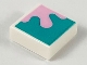 Lot ID: 215329376  Part No: 3070pb151  Name: Tile 1 x 1 with Bright Pink Splotch on Dark Turquoise Background Pattern