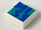 Lot ID: 235900516  Part No: 3070pb157  Name: Tile 1 x 1 with Blue 'MISS' on Dark Turquoise Background Pattern