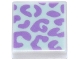 Part No: 3070pb330  Name: Tile 1 x 1 with Medium Lavender Rosettes on Light Aqua Background Pattern