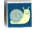 Part No: 3070pb337  Name: Tile 1 x 1 with Yellowish Green Snail with Sand Green Shell on Dark Blue Background Pattern