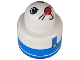 Part No: 31005cx14  Name: Primo Brick, Round Rattle 1 x 1 with Blue Overalls and Animal Face Pattern