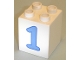 Lot ID: 360978490  Part No: 31110pb021  Name: Duplo, Brick 2 x 2 x 2 with Number 1 Blue Pattern